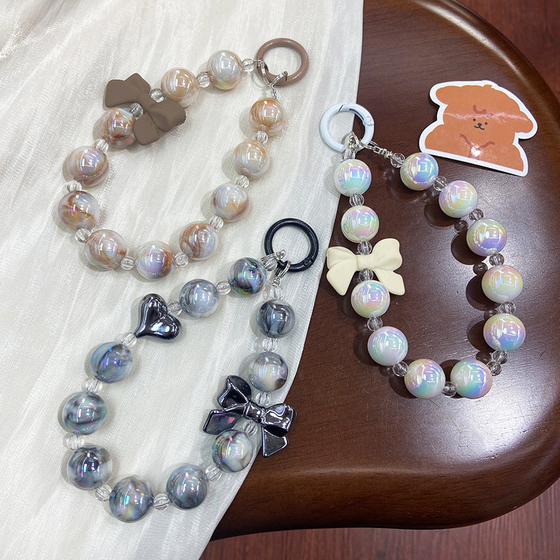 Acrylic Pearl Mobile Phone Chain Key Chain