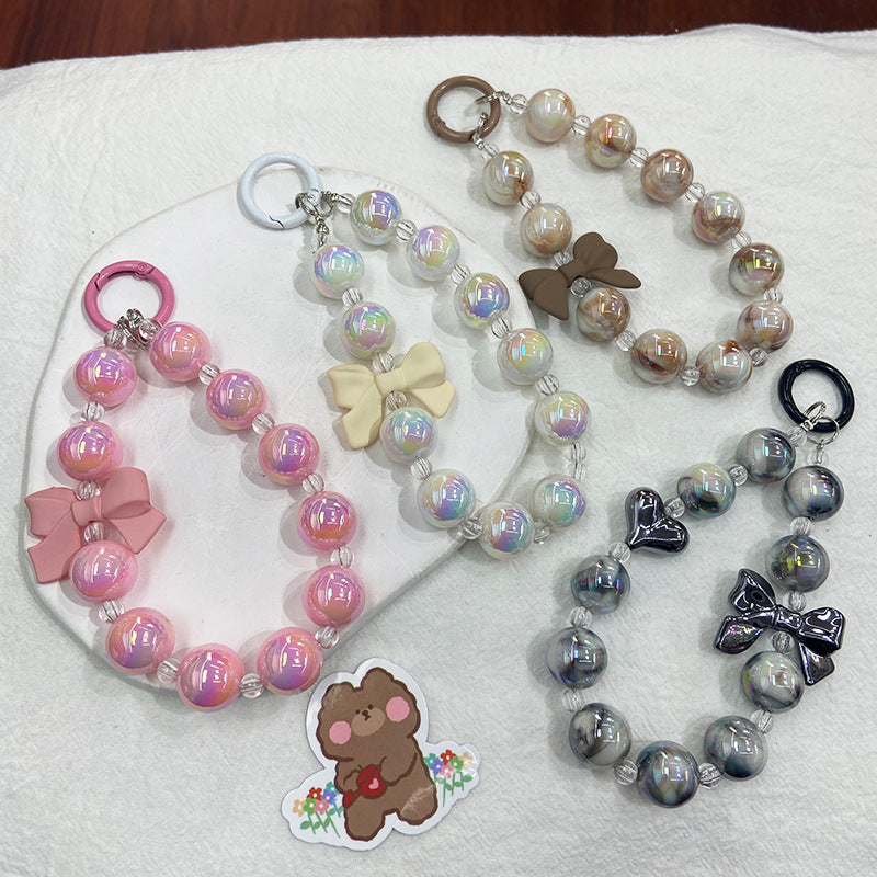 Acrylic Pearl Mobile Phone Chain Key Chain
