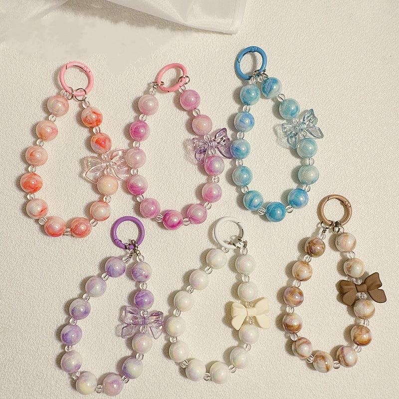 Acrylic Pearl Mobile Phone Chain Key Chain